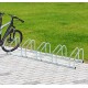 Parcheggio 5 biciclette argento acciaio 130x33x27c...