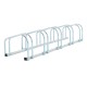 Parcheggio 5 biciclette argento acciaio 130x33x27c...