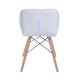 Dining chair pu + white wood 42x48x75cm...