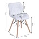 Dining chair pu + white wood 42x48x75cm...