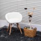 Dining chair pu + white wood 52x45,5x70cm...