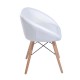 Cadeira de jantar pu + madeira branca 52x45,5x70cm...