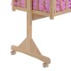 Baby cot pink wood 94x50x140cm...