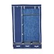 Armadio pieghevole tessuto blu 110x46x168cm...