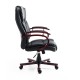 Chaise de bureau noir pu cuir 65x65x107-116cm...