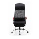 Cadeira de reclinação malha preta 56,5x60x122-129cm...