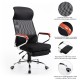 Reclining chair black mesh 56,5x60x122-129cm...