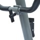 Statisches Fahrrad schwarz und silber Stahl 87x45x94c...