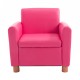 Chair for young pu pink 48x42,5x53cm...