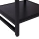 Table auxiliaire noir métal 38x38x45,7cm...