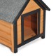 Cão caseiro com teto e 4 pernas - cor de madeira ...