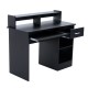 Mesa de Ordenador MDF Negro 106x50x93,5cm...