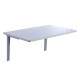 Tavolo pieghevole legno bianco 60x40x1,5cm...