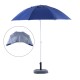 Beach umbrella and garden with side panels.