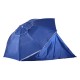 Beach umbrella and garden with side panels.