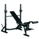 Weight bench black steel 175x98x130cm...