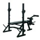 Weight bench black steel 175x98x130cm...