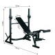 Banc de poids acier noir 175x98x130cm...
