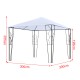 Tenda gazebo jardim - preto e branco - esteira.