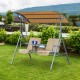 Garten Schaukel Metall Creme 170x110x153cm...