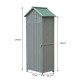 Gartenhaus grau Holz 77x54,2x179cm...