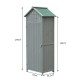 Giardino capannone grigio legno 77x54,2x179cm...