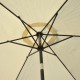 Sombrilla Parasol con Manivela Beige Aluminio Tela ...