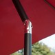 Guarda-chuva parasol com manivela de alumínio de vinho tinto...