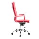 Silla de Oficina Elevable con Reposacabeza Rojo PU ...