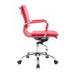 Chaise de bureau rouge pu acier 55x62x95-1...