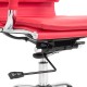 Office chair red pu steel 55x62x95-1...