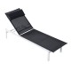 Garden tumbona pool black textilene steel 177...