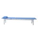 Tumbona jardin piscine bleu textile acier 177x...