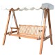 Swing chair - natural wood color - mad.