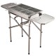 Folding charcoal barbecue Camping– silver color ...