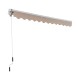 Awning for terrace and garden with arm – brown color.