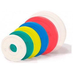 EMBALAGEM DE DISCOS DE PESO 50 MM DE CORES 0,5 KG A 5 KG