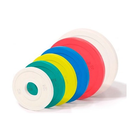 PACK DE DISCOS DE PESAS 50 MM DE COLORES 0,5 KG A 5 KG