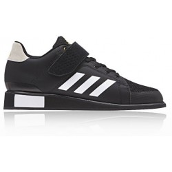 ZAPATILLA ADIDAS POWER PERFECT 3 NEGRA-BLANCA POWERLIFTING - HALTEROFILIA