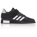 ZAPATILLA ADIDAS PODER PERFECT 3 NEGRA-BLANCA PODERLIFTING - HALTEROFILIA