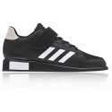 ZAPATILLA ADIDAS PODER PERFECT 3 NEGRA-BLANCA PODERLIFTING - HALTEROFILIA