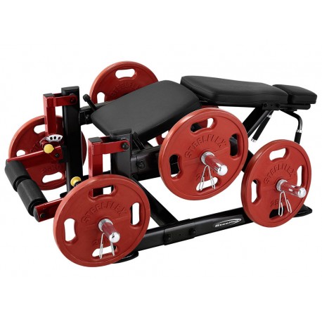 MÁQUINA CURL FEMORAL TUMBADO MOVIMIENTO UNILATERAL (DISCOS)