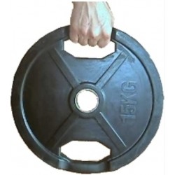 RUBBER WEIGHT DISCS 51 MM WITH GRIP