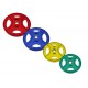 COLORED POLYURETHANE DISCS 51 MM DIAMETER WITH GRIP