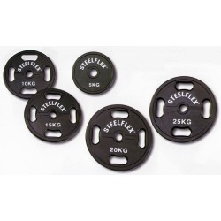 BLACK RUBBER DISCS 51 MM DIAMETER WITH HANDLES