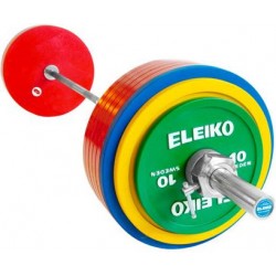 SET BARRA + DISCOS POWERLIFTING DE COMPETIÇÃO IPF ELEIKO 335 KG