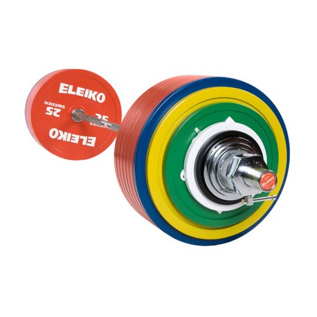 SET BARRA + DISCOS POWERLIFTING DE COMPETICIÓN IPF ELEIKO 435 KG