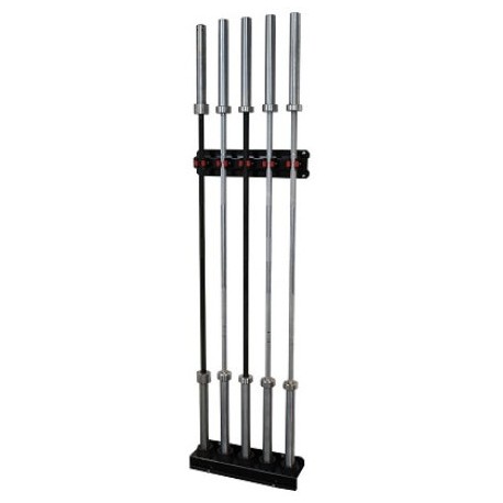 SOPORTE VERTICAL DE PARED PARA BARRAS DE PESAS / GIMNASIO