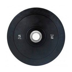 DISKS BUMPER BASIC BLACK RUBBER / 5 - 10 - 15 - 20 - 25 KG