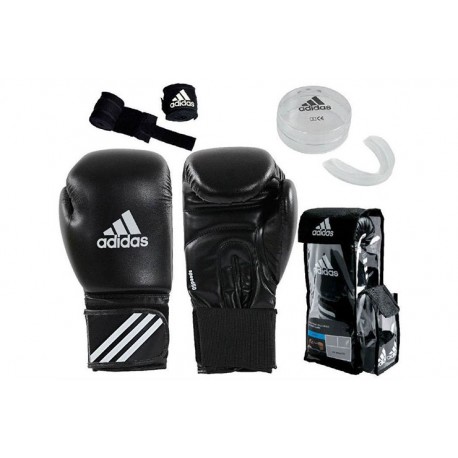 PACK BOXEO GUANTES ADIDAS + BUCAL + BOLSA